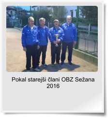 Pokal starej�i �lani OBZ Se�ana 2016